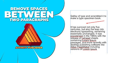 How to remove spaces between two paragraphs in affinity publisher