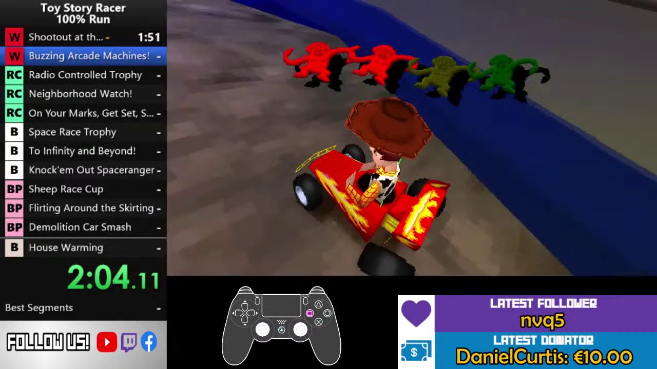 🔴[Speedrun 100%] Toy Story Racer (Glitchless) - 