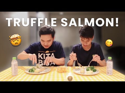 Masak dan Mukbang Grilled Truffle Salmon, Golden Berry, Air Kelapa Pink ! 😎 ft. Leonardo Edwin