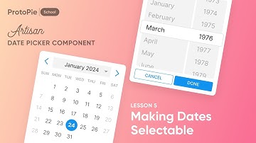 Rapid Prototyping Kit | #5 Date Picker ProtoPie Tutorial - Making Dates Selectable