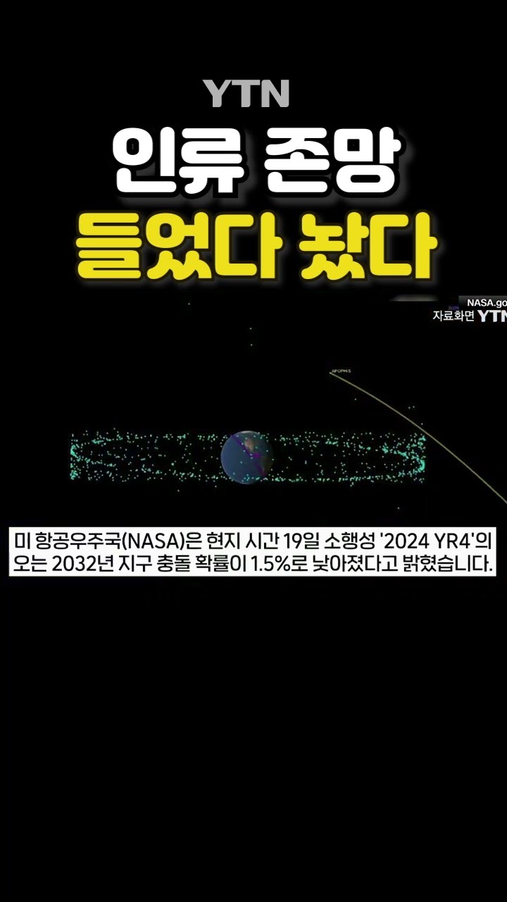 소행성 충돌 가능성 #shorts / YTN
