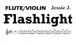 Flashlight Jessie J Flute Violin Sheet Music Backing Track Play Along Partitura screenshot 4