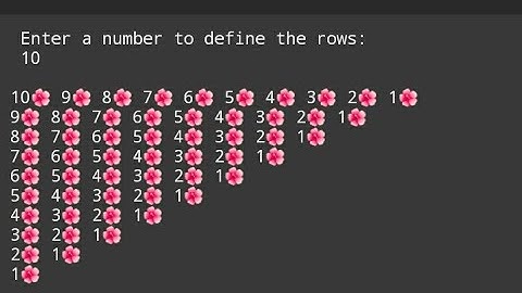 program to print inverted half pyramid with flowers using C language #shorts #Shorts #YouTube