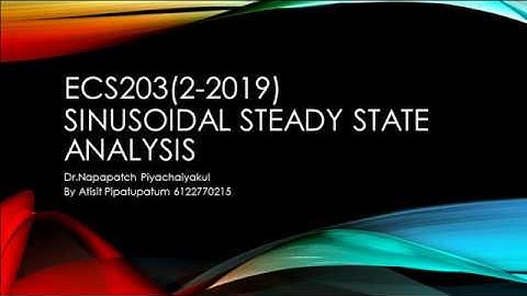 Sinusoidal Steady State Analysis