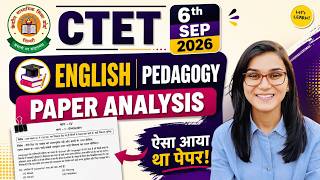 CTET 6th Sep 2026 - English Pedagogy Previous Year Paper, Syllabus Discussion by Himanshi Singh