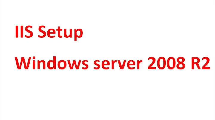Windows server 2008 R2 IIS Setup