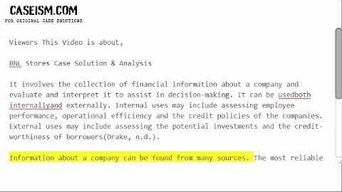 BNL Stores Case Solution & Analysis- Caseism.com