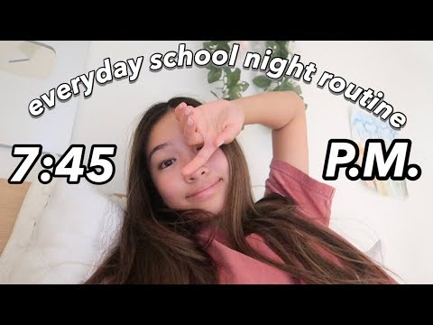 7:45 pm school night routine