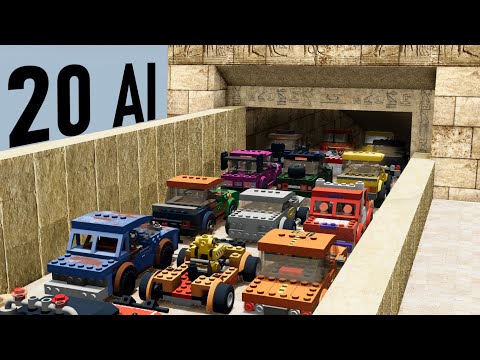 20 AI lego cars try to stay alive