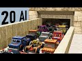 20 ai lego cars try to stay alive