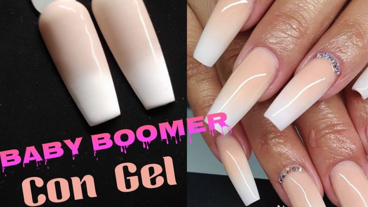 Baby boomer con gel paso a paso / baby boomer con gel semipermanente