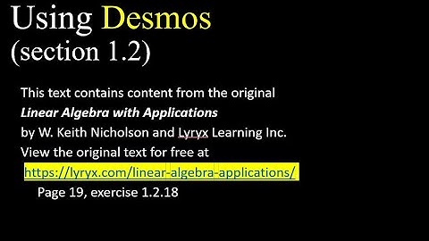 1.2D Desmos.com for Linear Algebra