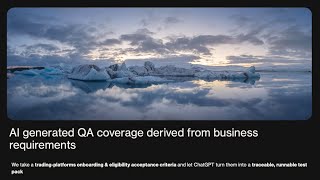 Generative AI for QA test coverage