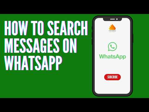 How To Search Messages On WhatsApp 