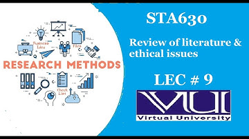 Research Method(STA630| lec# 9 || (URDU) || with easy steps