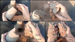 Fresh Pure cement asmr dry crumbling | Snappy soft sunshine crushes dusty #asmr #satisfying #cement screenshot 3