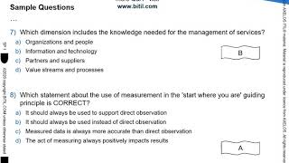 ITIL ® 4 Foundation Sample Questions