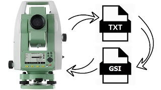 Leica TPS400 / TPS800 / FlexLine import and export txt-data using cable