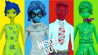 INSIDE OUT Inspired Makeovers for Disney Princess Anna Elsa play doh videos