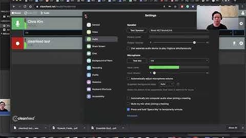 Cleanfeed sound test