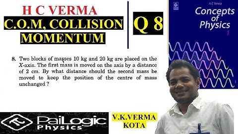 H C VERMA | C.O.M MOMENTUM COLLISION | CHAPTER 9 Q 8.Two blocks of mares 10 kg and 20 kg are placed