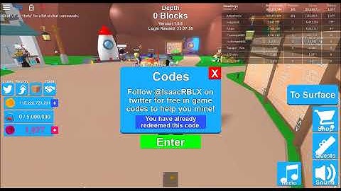 Some codes in Mining Simulator... (READ DESCRIPTION PLZ)