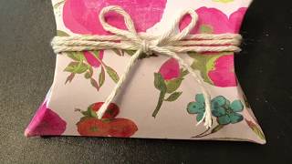 Pillow Box Tutorial with Basic Tools