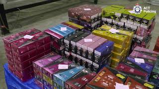 ACT Policing seize vapes and arrest 2 men.