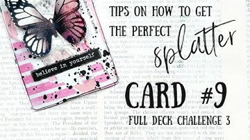 Full Deck Challenge 3 | Card 9 | PINK & Black Splatter