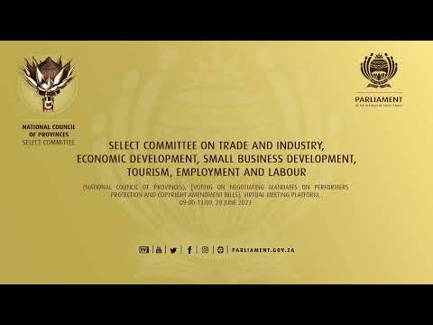 Select Committee On Trade And Industry, Economic Development, Small Business Development, Tourism…