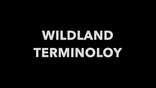 BASIC WILDLAND Part 2: "TERMINOLOGY"