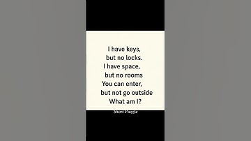 “I have keys, but no locks...” @shortpuzzle #viral #puzzle