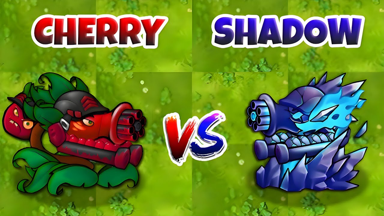 PVZ Fusion 2.6 Challenge - CHERRY vs SHADOW Gatling Plants Fusion vs All Zombies - Who Will Win?