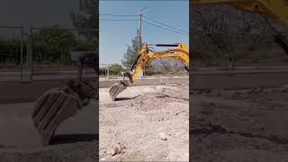 I am mine excavator operating in Israel road working