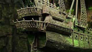 3D three-dimensional jigsaw puzzle Flying Dutchman Pirates of the Caribbean ship model handmade diy