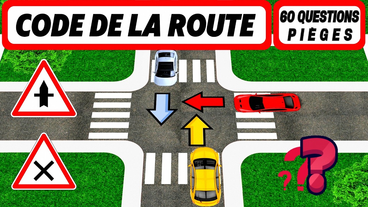 60 questions éliminatoires du Code de la route à connaître ABSOLUMENT avant l'examen ! 🔥