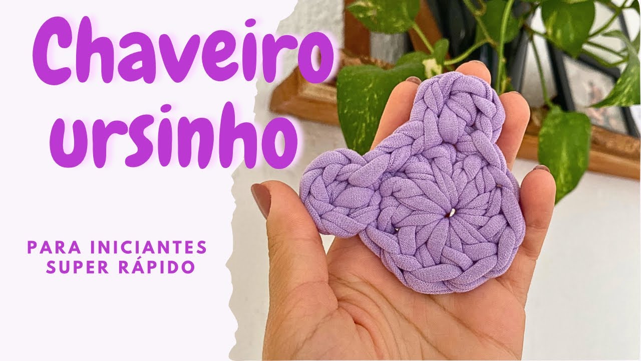 Aprenda a Fazer Chaveiro de Ursinho em Crochê Fio de Malha Urso Croche