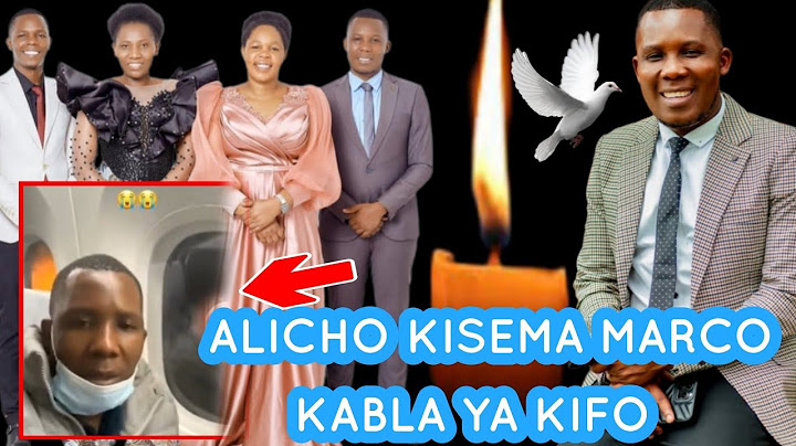 MANENO ya MWISHO ya MARCO wa ZABRON SINGERS | KABLA YA KIFO USICHOKIFAHAMU ALIJITABILIA KIFO CHAKE
