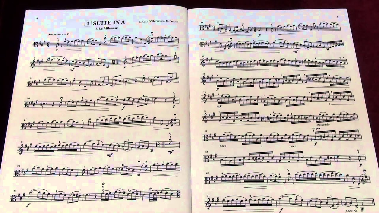 Suzuki Viola School Vol.7 No.1 Suite in A I La Milanese L.Caix D