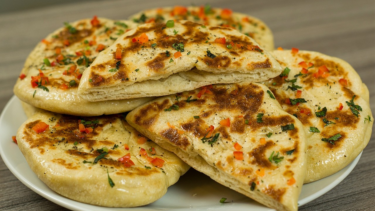 Pan Turco Casero hecho En Una Sartén, Sin Horno! Fácil y Delicioso!