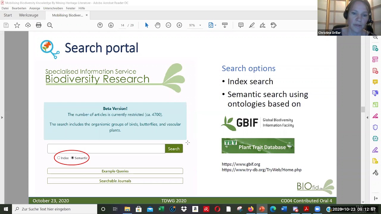 TDWG 2020 Fast and Easy Access to Central European Biodiversity Data with BIOfid - CO04