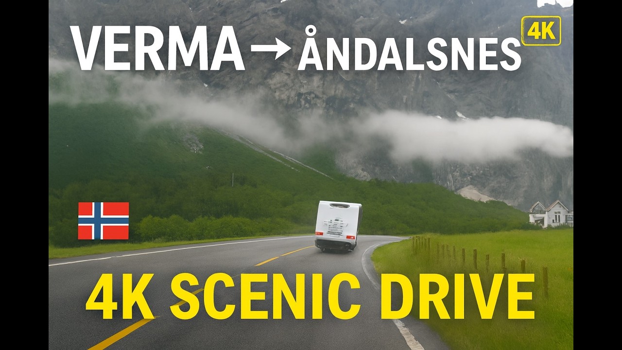 Scenic Storm Aftermath Drive: Verma to Åndalsnes Norway in Stunning 4K 🚗⛰️⚡
