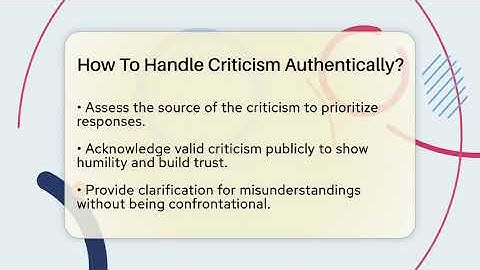 How To Handle Criticism Authentically? - Everyday-Networking