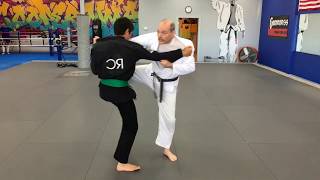 Kuzure O Uchi Gake (major inner hook variation) with combination throws