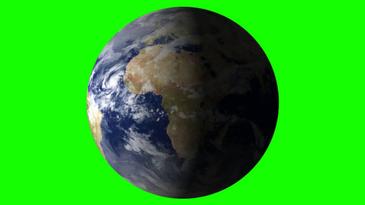 earth in green screen free stock footage - YouTube