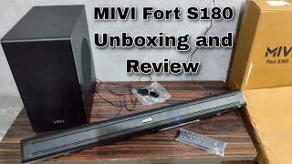 MIVI Fort S180 Soundbar With Subwoofer | Unboxing and Review | Mivi Fort S 180 Sound Test [Hindi]