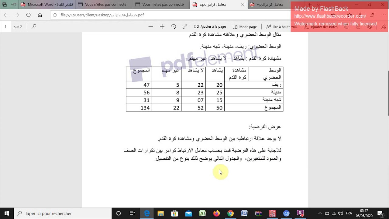 معامل الارتباط كرامرv