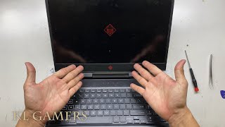 HP OMEN Gaming Laptop i7 8750H 15-dc0093TX Disassemble Vacuum Clean Dust Replace Thermal Paste