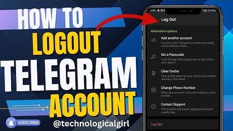 HOW TO LOGOUT YOUR TELEGRAM ACCOUNT IN ANDROID OR IPHONE