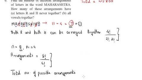 Permutations and Combinations | Class 11 | Exercise 3.4 - Part 2